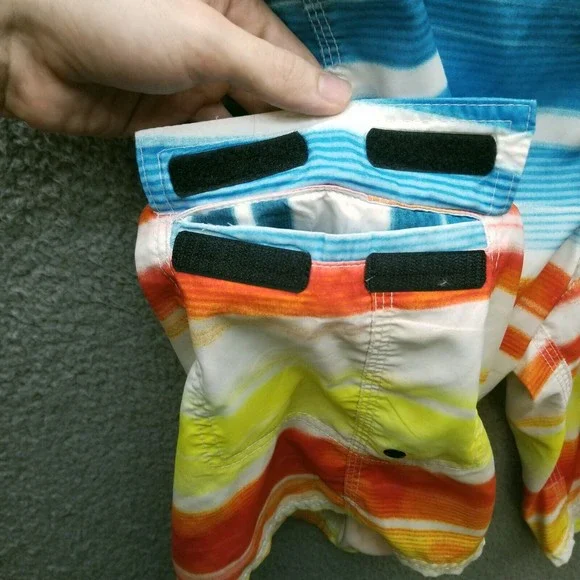 O'Neill Men's 32 Striped Multicolor Board Shorts Swimwear 33.25" 10.5" 11.5" - Picture 5 of 8